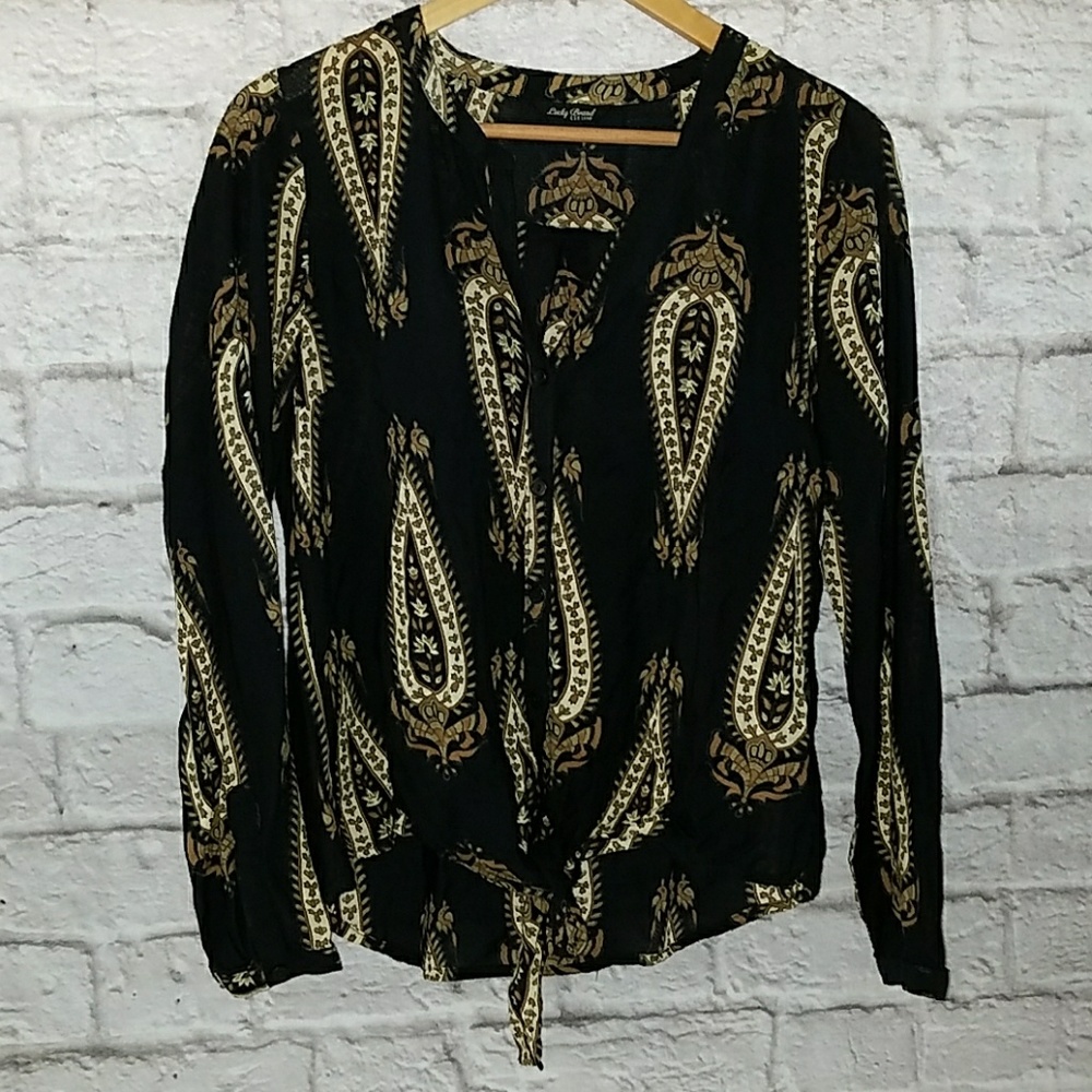 Lucky Brand Tie Front Light Weight Top